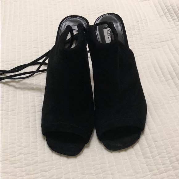 Price Drop Steve Madden Sophie Black Tie up sz 8 - Picture 5 of 7